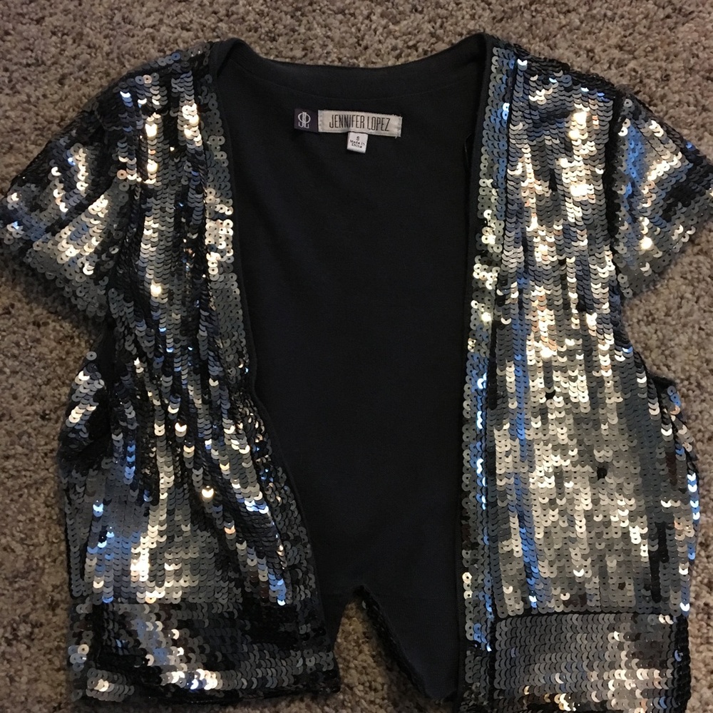 Sequin shrug